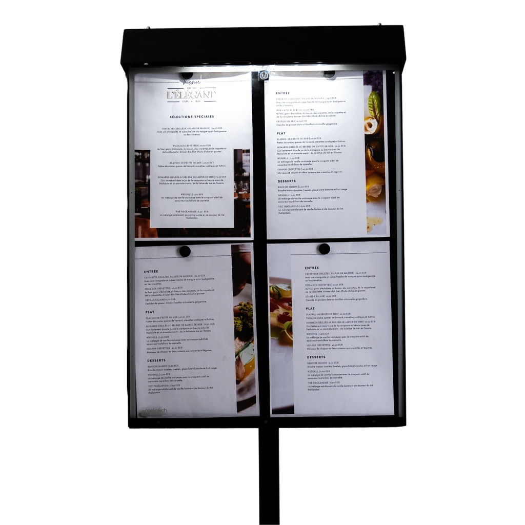 CLUB double face sur pied avec jardinière - 4 pages