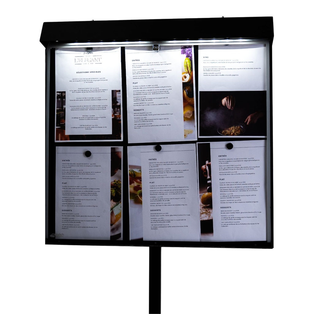 CLUB double face sur pied avec jardinière - 6 pages