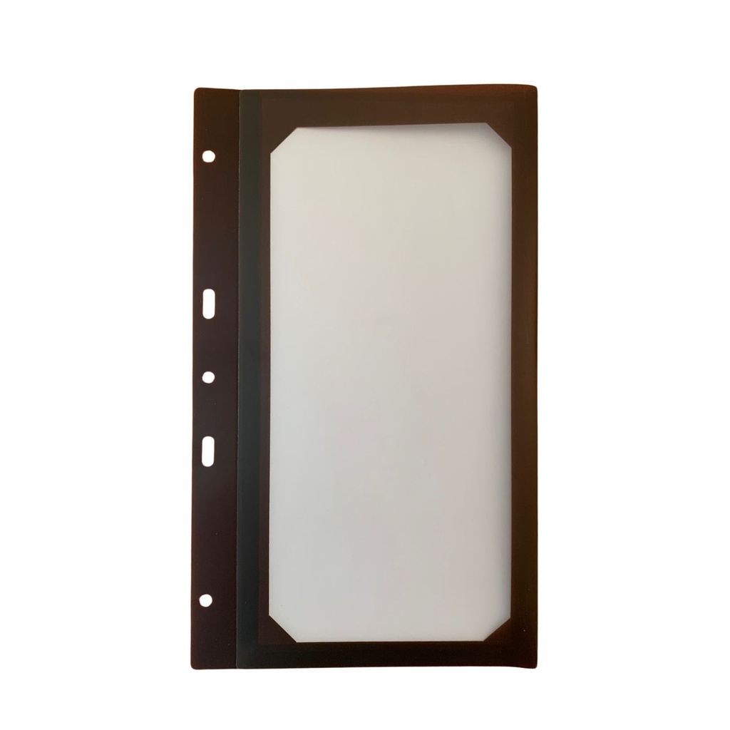 [509037] 10 Transparent polypropylene cover Bar brown for screw Menu Cover - 2 views