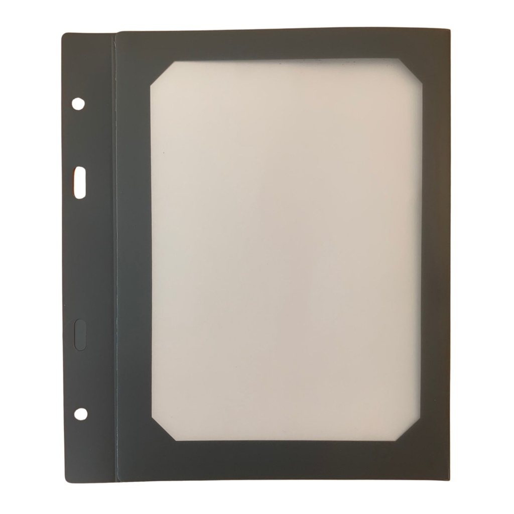 [509040] 10 Transparent polypropylene cover A5 grey for screw Menu Cover - 2 views