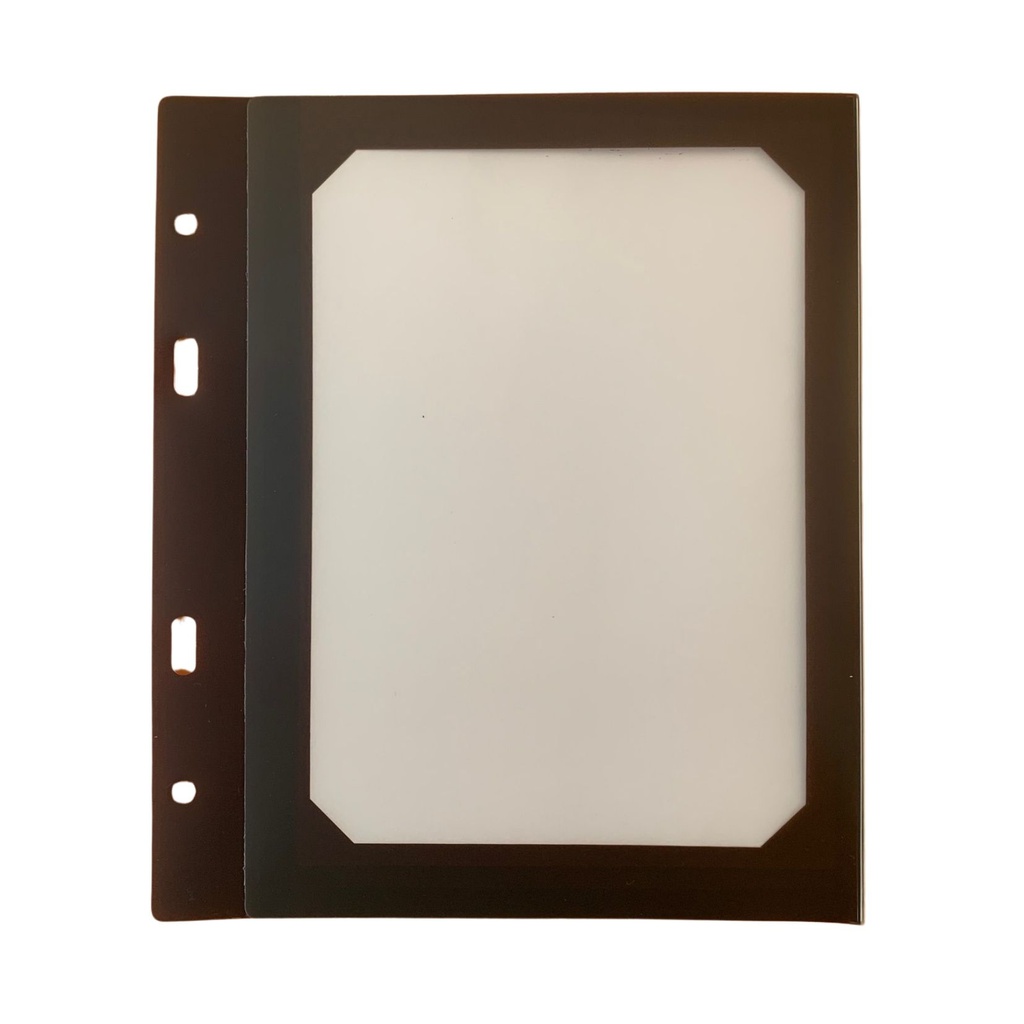 [509041] 10 Transparent polypropylene cover A5 brown for screw Menu Cover - 2 views