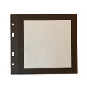 10 intercalaires 21x21 papier marron à cadre pour cartes à vis - 2 vues