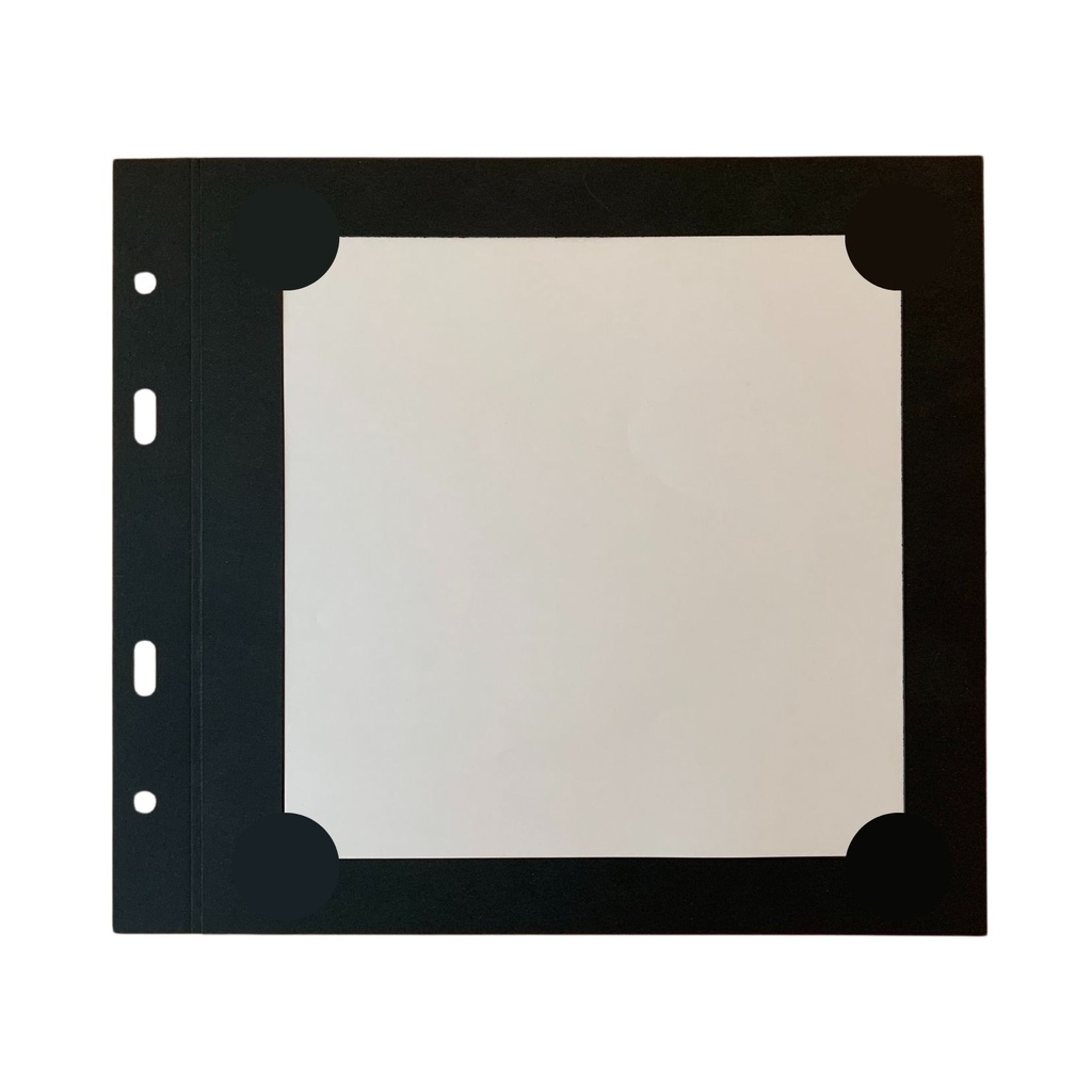 10 Intercalaires Papier Noir Carré - Coins