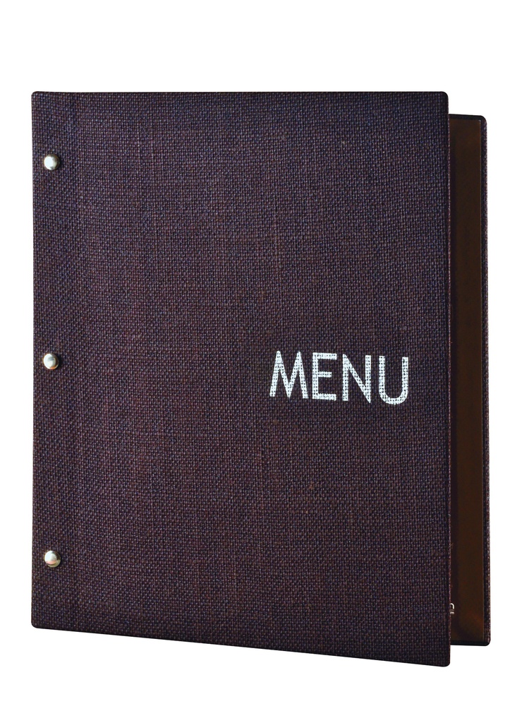 [500155] Protège-Menu PALMIRA A4 - Chocolat