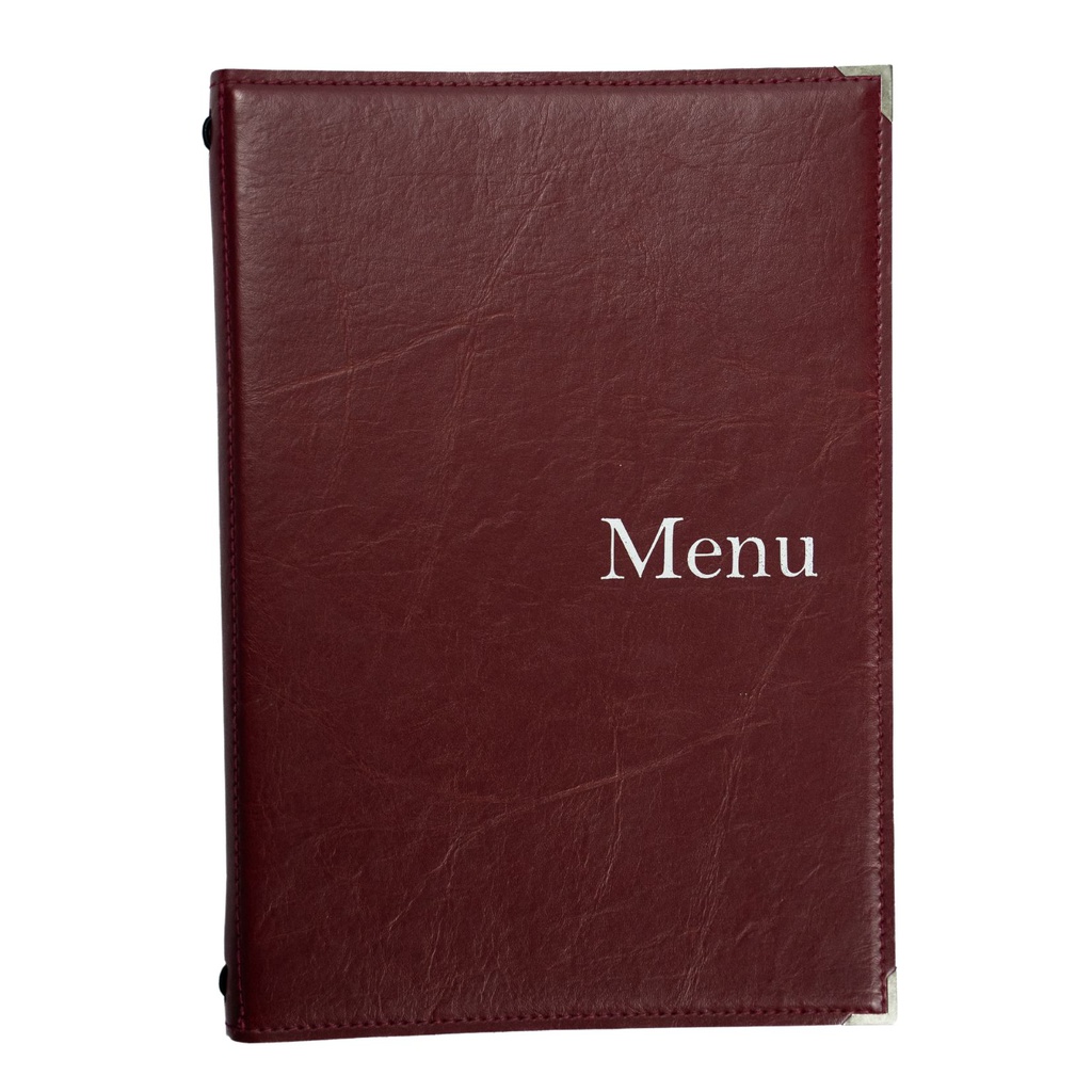 Protège-Menu CHINON A4 - Bordeaux