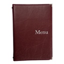 Protège-Menu CHINON A4 - Bordeaux