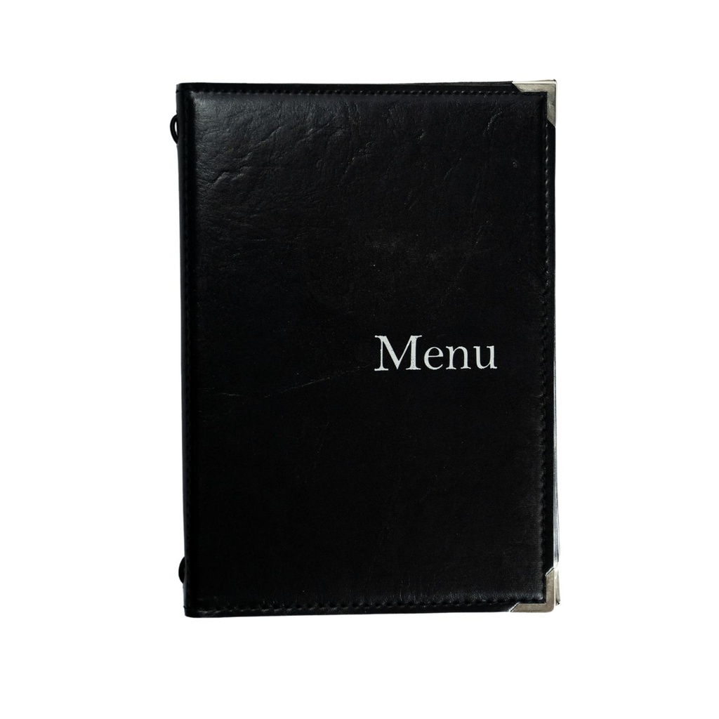 [506009] Protège-Menu CHINON A5 - Noir