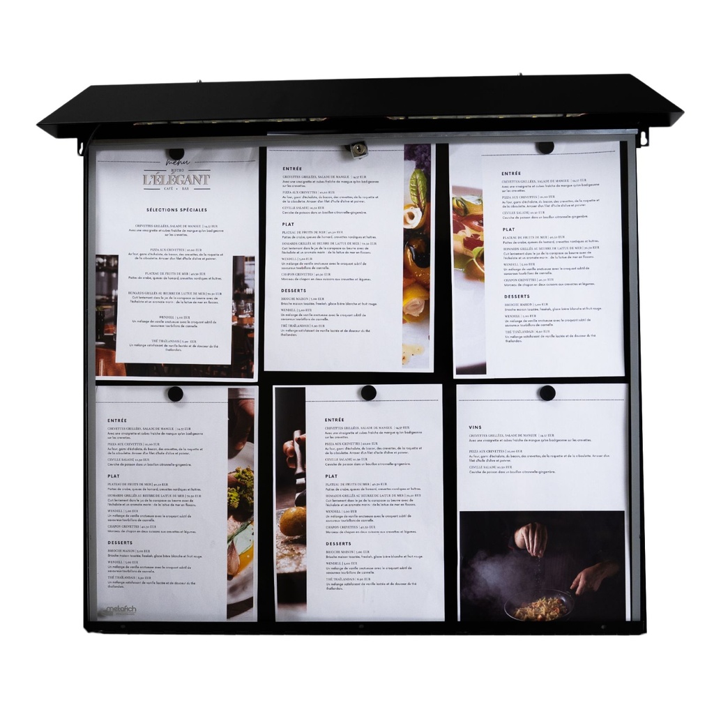 [001103] Porte-Menu NORMANDIE Mural - 6 Pages