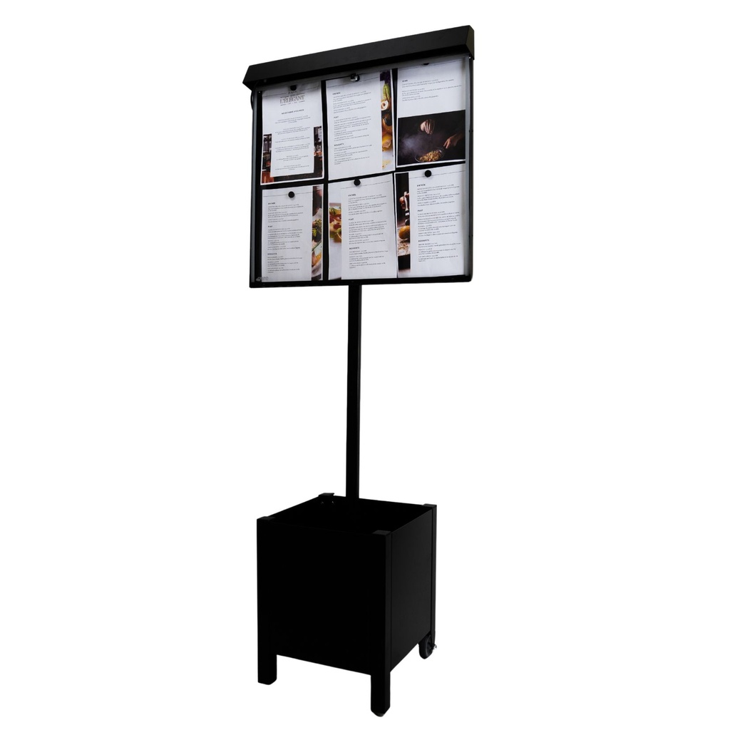 Menu Stand with planter box CLUB - 3 pages