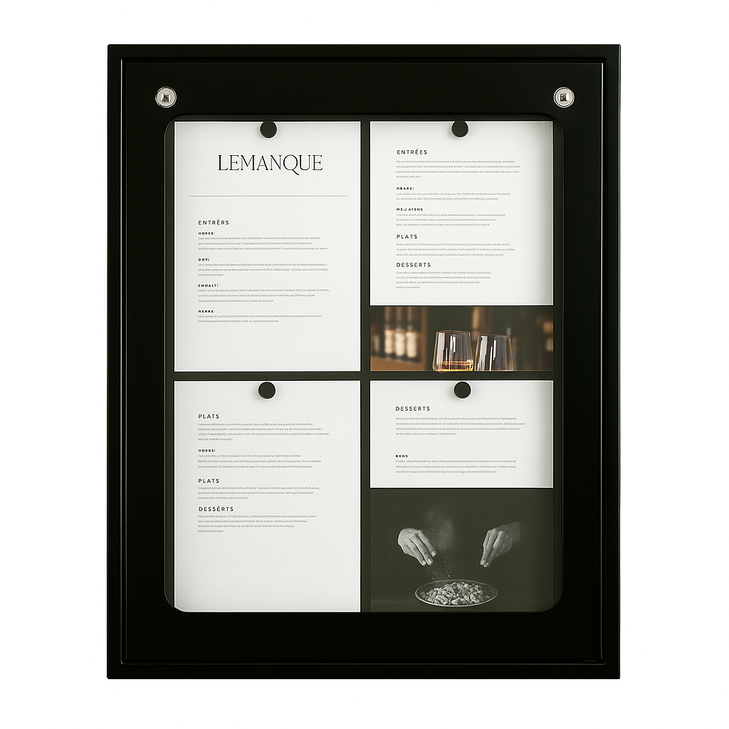 [004104] Porte-Menu LUBERON Mural - 4 Pages