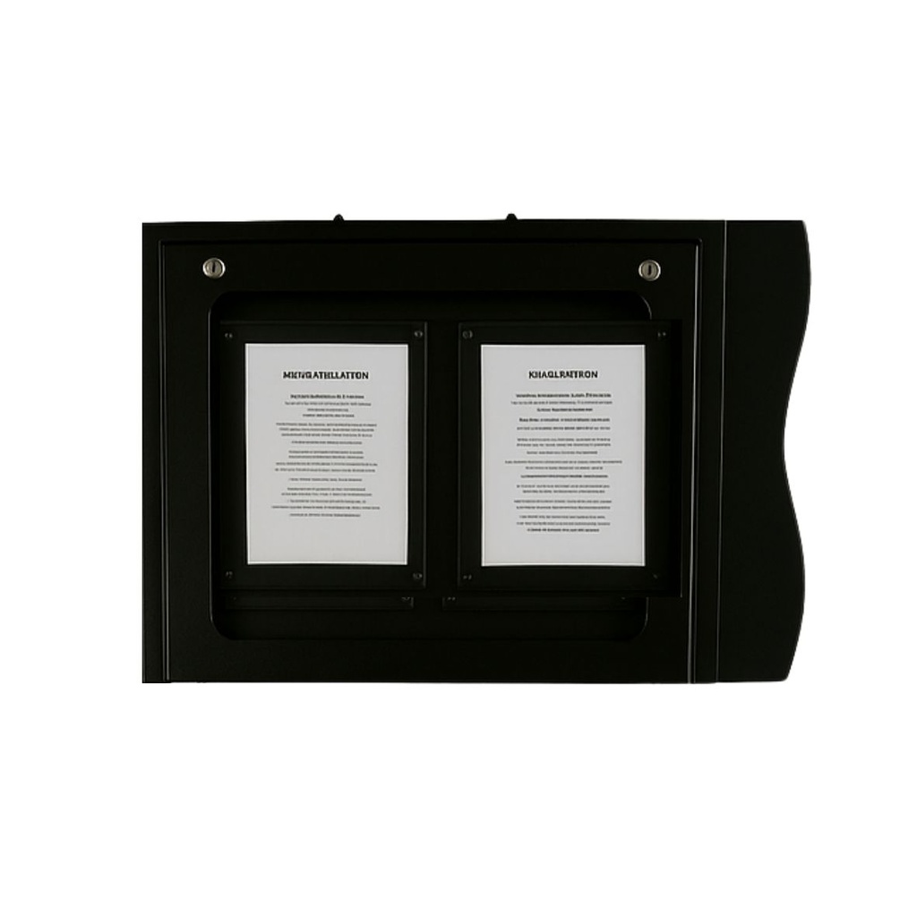 [004402] Porte-Menu ANJOU Mural - 2 pages
