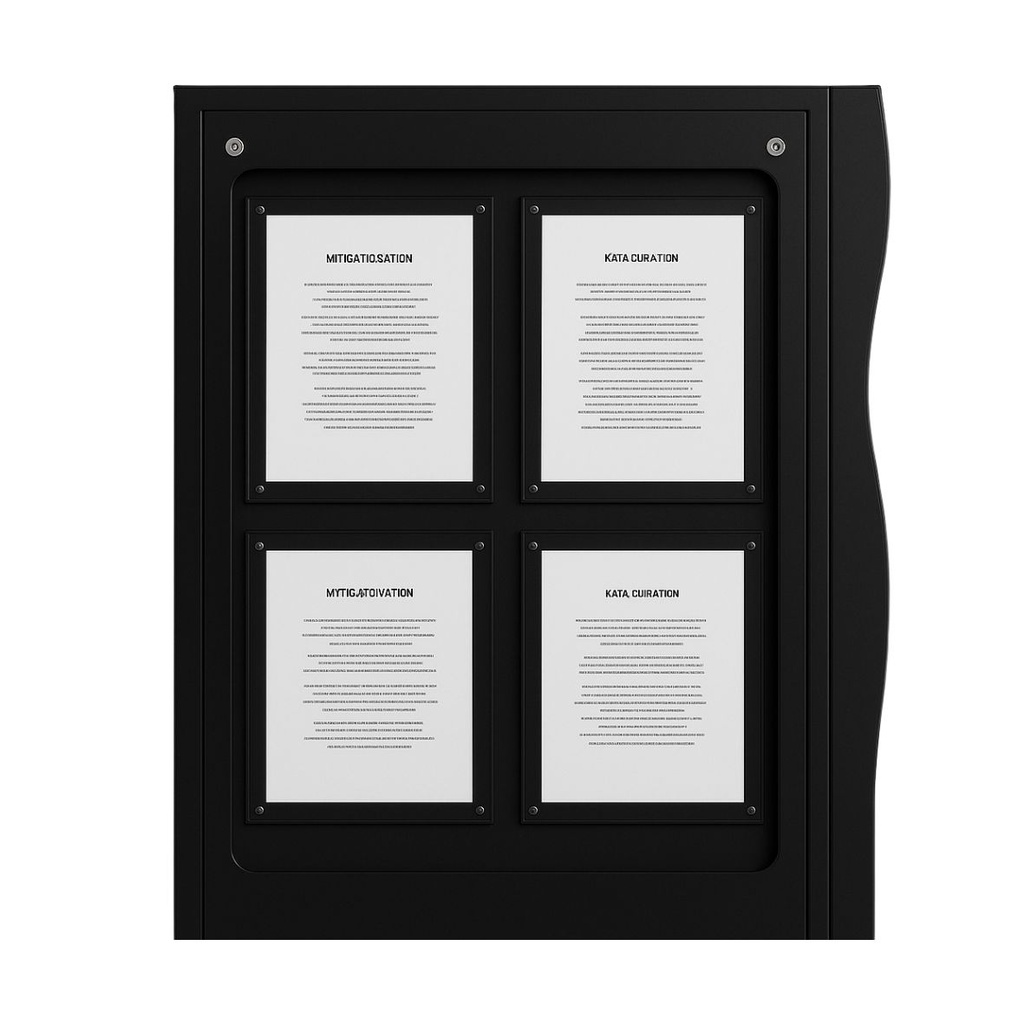 [004404] Porte-Menu ANJOU Mural - 4 pages
