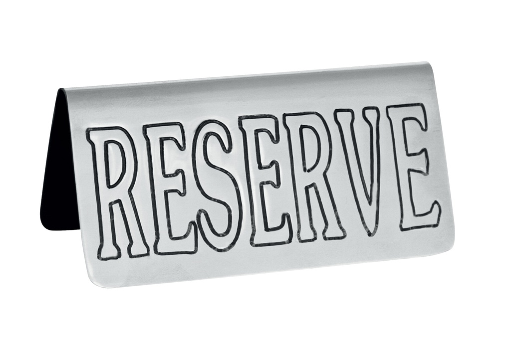 [254000] 6 Chevalets de Table "RESERVE" en Inox