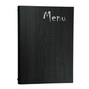 Protège-Menu WOODSTOCK A4 - Bois Noir
