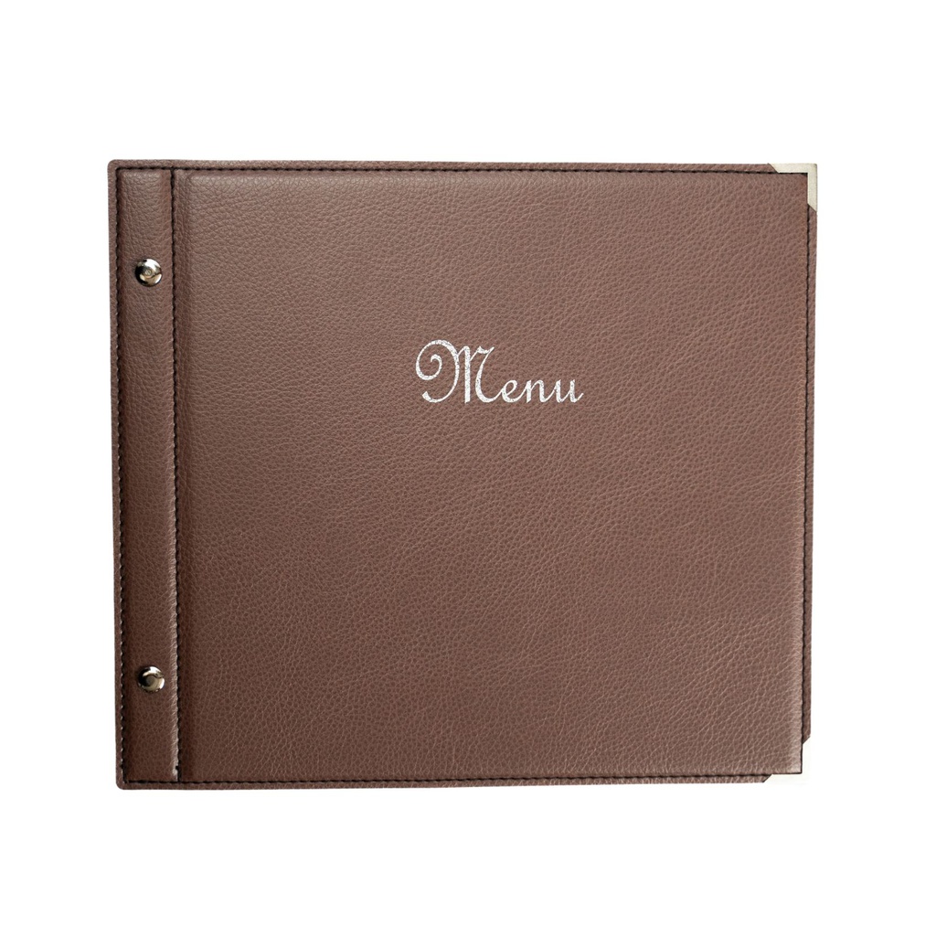 [505035] Protège-Menu BANDOL Carré - Marron Glacé