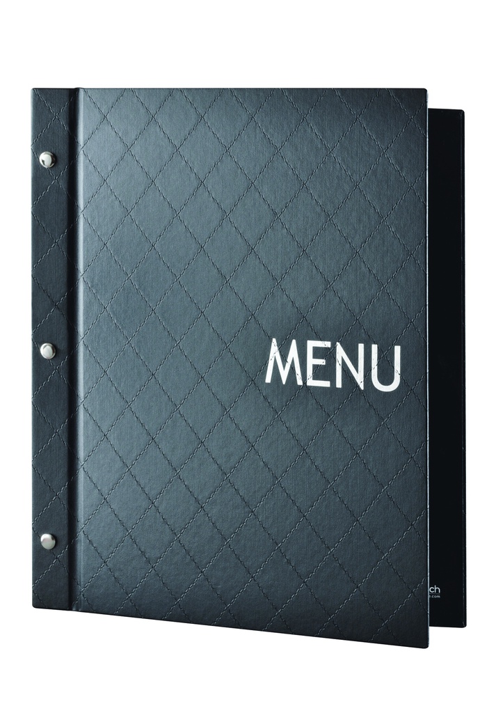 [500172] Protège-Menu MILANO A4 - Noir