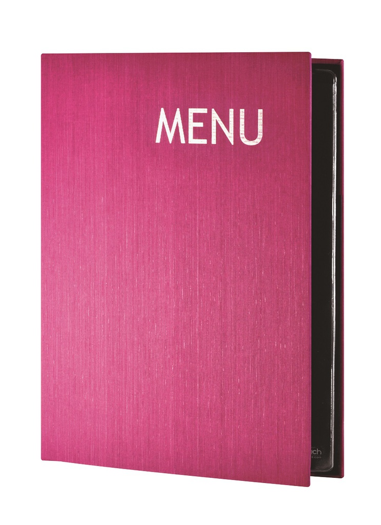 [500121] Protège-Menu MADRAS A4 - Framboise