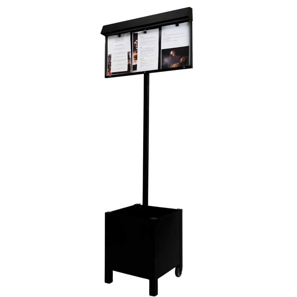 Double Sided CLUB Menu Stand - 3 pages