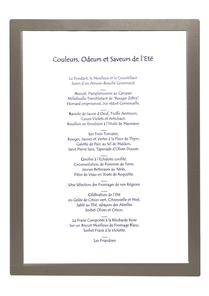 Protège-Menu VIENNA A4 2 pages - Marron