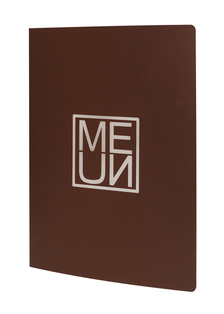 [500180] Protège-Menu BRIGHTON A4 - Chocolat