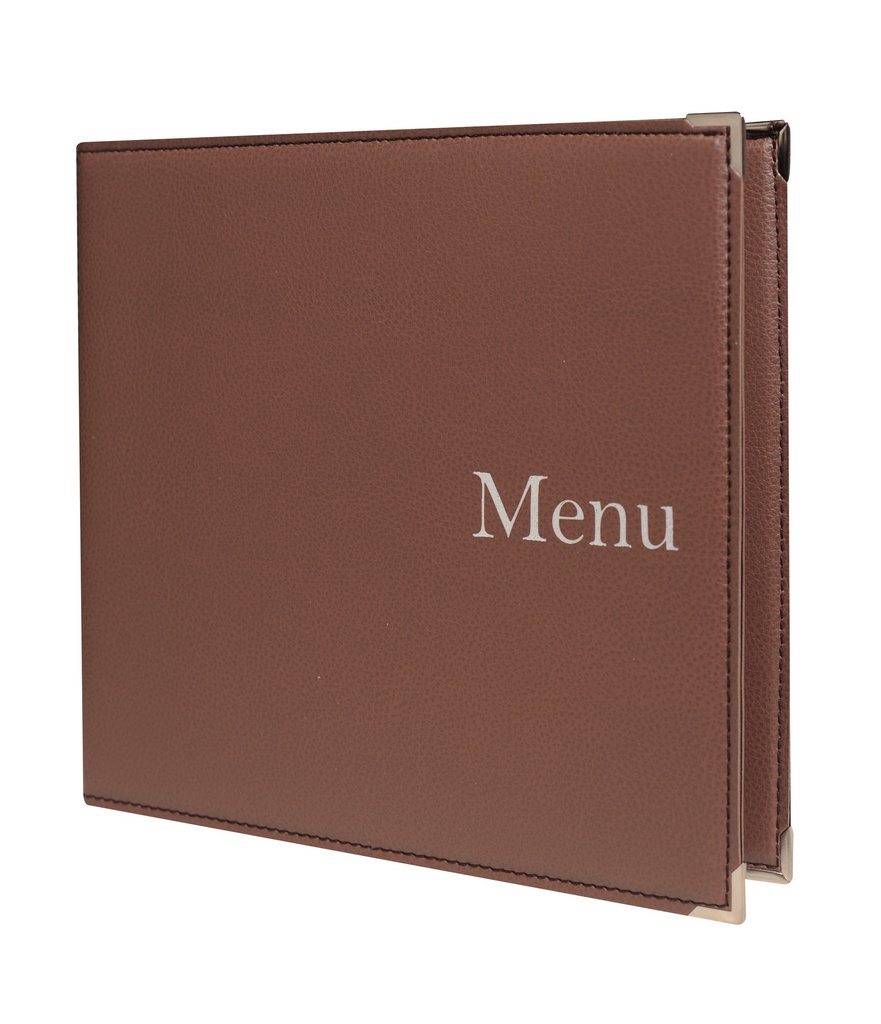 [505067] Protège-Menu SYRACUSE Carré - Marron Glacé