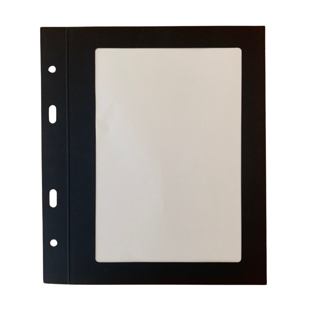 10 intercalaires A5  papier noir à cadre pour cartes à vis - 2 vues