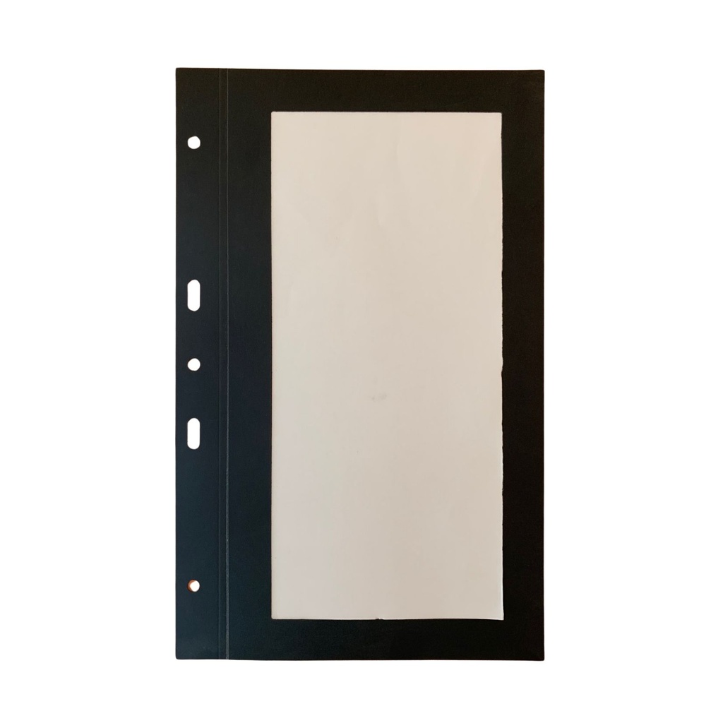 10 intercalaires Bar papier noir à cadre pour cartes à vis - 2 vues