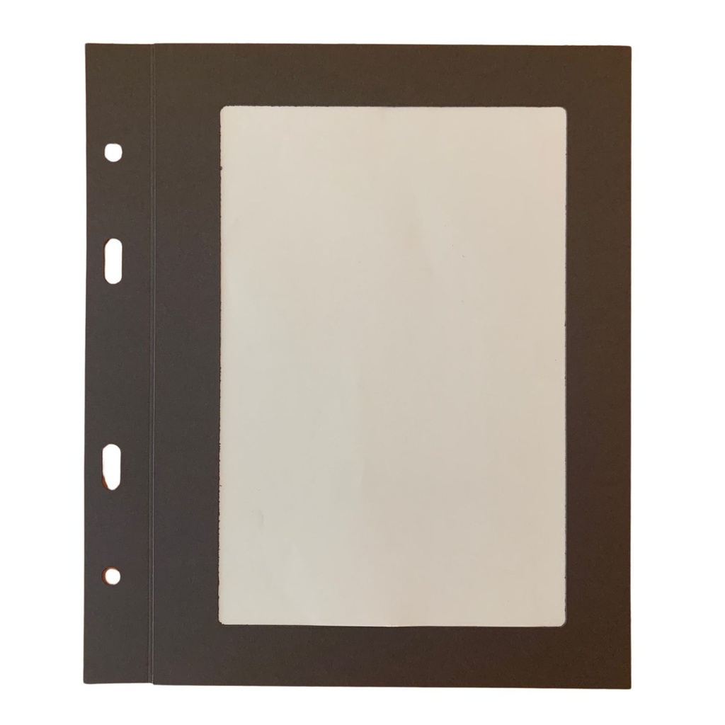 [509029] 10 A5 cardboard sleeves brown frame,  for screw Menu Cover - 2 views