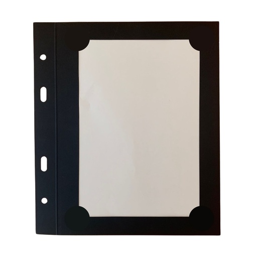 [509046] 10 Intercalaires Papier Noir A5 - Coins