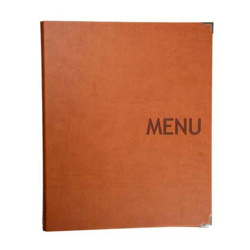 [505074] Protège-Menu MIAMI A4 - Tabac