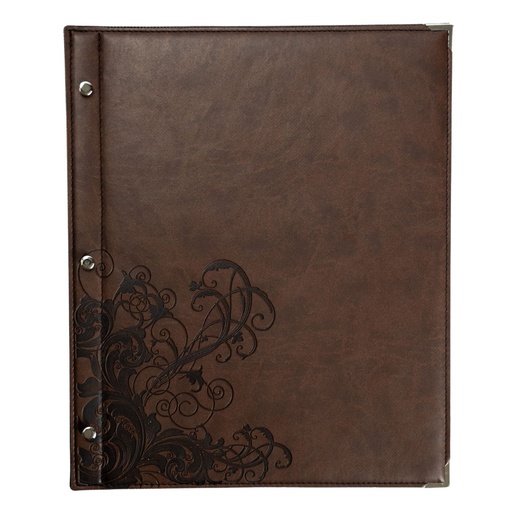 [500115] Protège-Menu BAYREUTH A4 - Chocolat