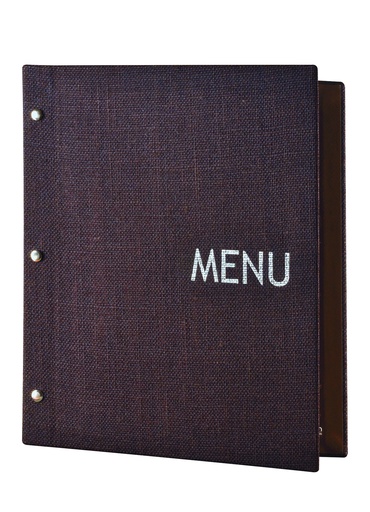 [500155] Protège-Menu PALMIRA A4 - Chocolat