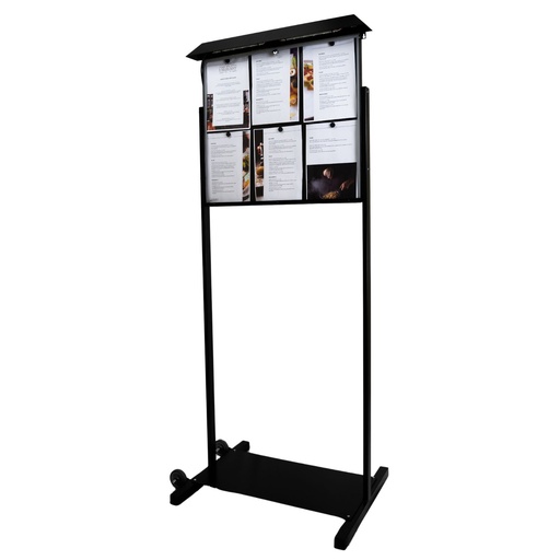 [001203] Porte-Menu NORMANDIE Double Face sur Pied - 6 Pages