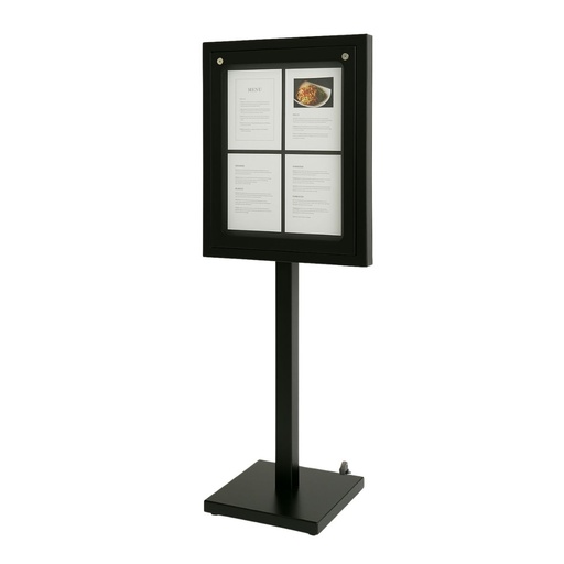 [004120] Porte-Menu LUBERON sur Pied Central - 4 Pages