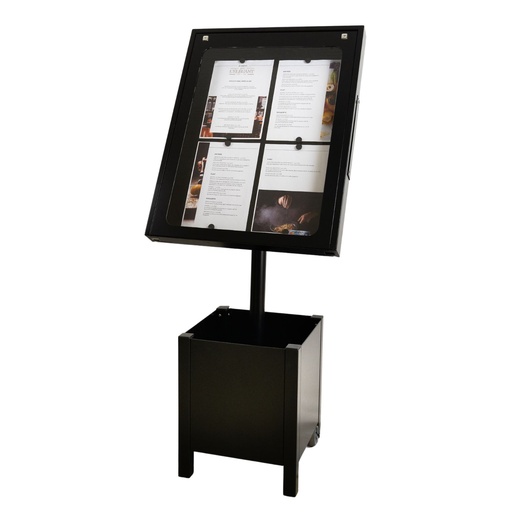 [004121] Menu Desk Stand with planter box LUBERON - 4 pages