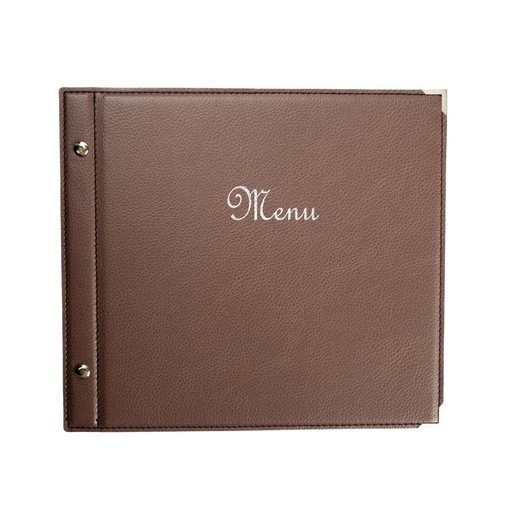 [505035] Protège-Menu BANDOL Carré - Marron Glacé