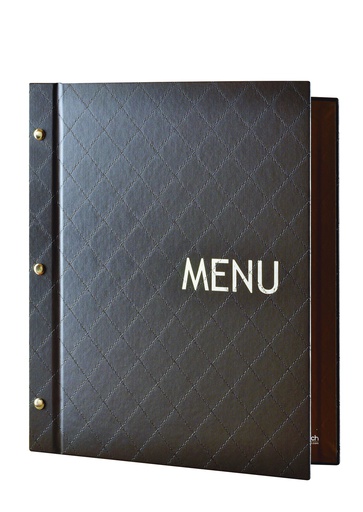 [500173] Protège-Menu MILANO A4 - Ébène