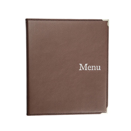 [505064] Protège-Menu SYRACUSE A5 - Marron Glacé