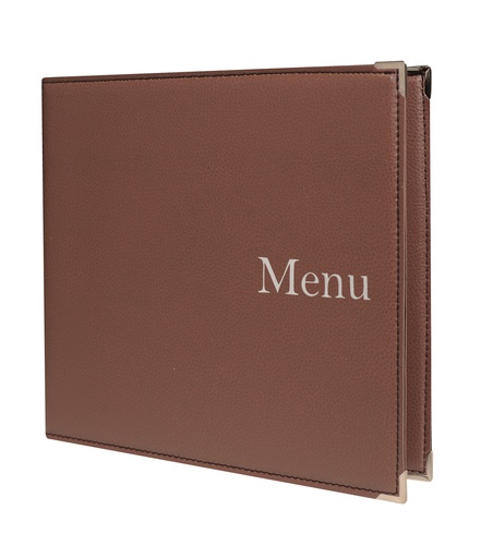 [505067] Protège-Menu SYRACUSE Carré - Marron Glacé