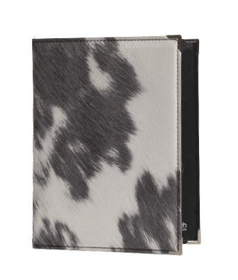 [500192] Protège-Menu BUFFALO A5 - Peau de Vache Noir et Blanc